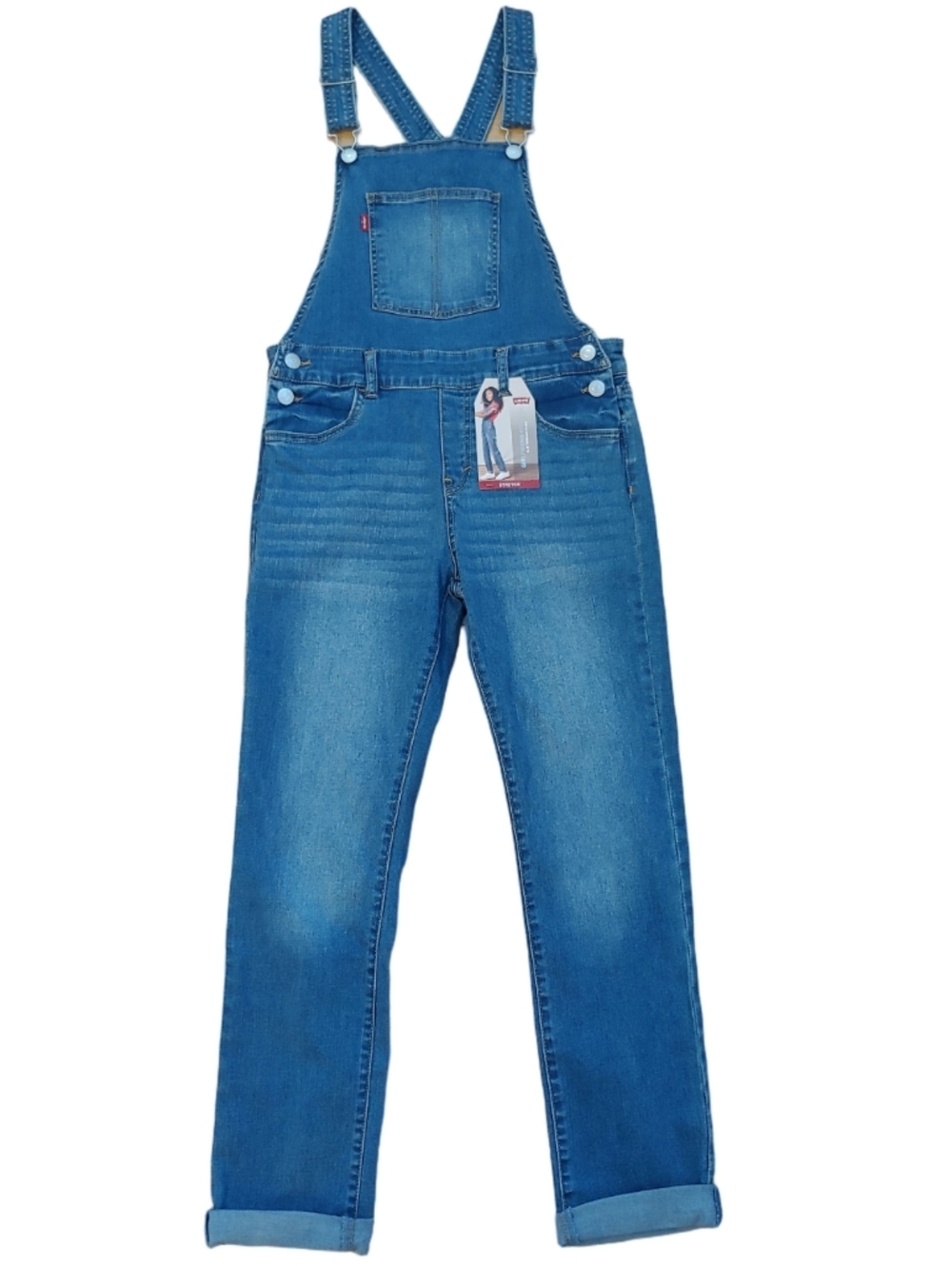 Levi's Blue Classic Denim Girl's Overalls Size 14 NWT